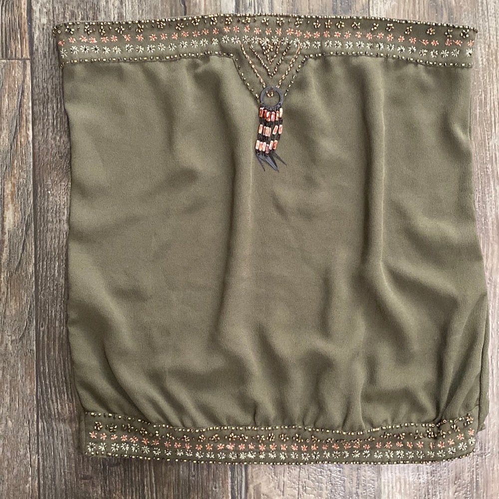 🔥Boho Strapless Top Bohemia Hippie Beads Heart Moon Star Bandeau Tube Top🔥